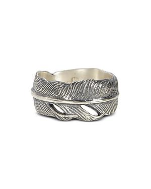 John Varvatos Collection Sterling Silver Feather Ring