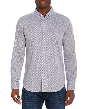 Robert Graham Marzo Cotton Abstract Star Print Tailored Fit Button Down Shirt