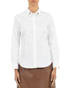 Peserico Embroidered Collar Blouse