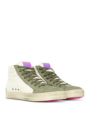 P448 Women's Leather & Faux Fur Skate Sneakers