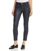Dl1961 Florence Instasculpt Coated Ankle Skinny Jeans In Marin