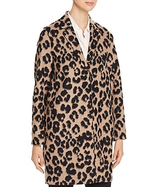 Harris Wharf Leopard-print Wool-blend Cocoon Coat