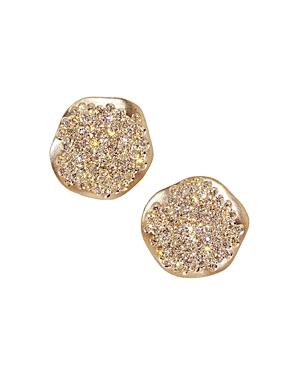 Antonini 18k Rose Gold Anniversary Small Pave Champagne Diamond Earrings