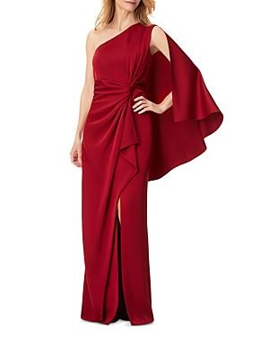 Aidan Mattox One Shoulder Draped Gown