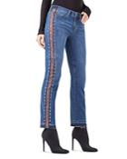 Liverpool Colette Embellished Straight Ankle Jeans In Montauk