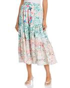 Hemant & Nandita Cotton High Waist Printed Midi Skirt