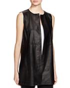 Eileen Fisher Seamed Leather Vest