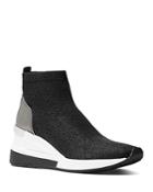 Michael Michael Kors Women's Skyler Glitter Knit Wedge Platform Sneakers