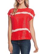 Vince Camuto Striped Sequined Top