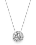 Bloomingdale's Diamond Circle Large Pendant Necklace In 14k White Gold, 1.0 Ct. T.w. - 100% Exclusive