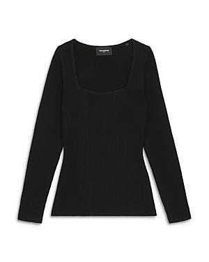 The Kooples Ribbed Square Neck Sweater