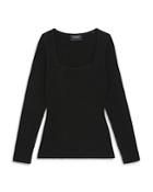 The Kooples Ribbed Square Neck Sweater