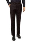 Ted Baker Pashion Camo-jacquard Slim Fit Wool Trousers