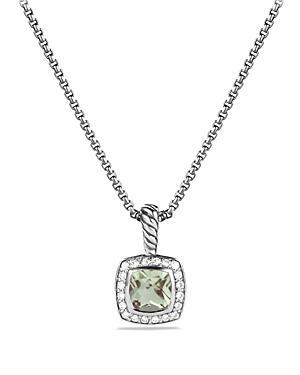 David Yurman Petite Albion Pendant With Prasiolite And Diamonds On Chain