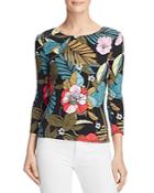 Guess Gillian Lace-up Floral-print Top