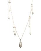 Alexis Bittar Chandelier Station Simulated Pearl Necklace, 40