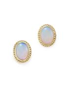 Opal Bezel Set Small Stud Earrings In 14k Yellow Gold - 100% Exclusive