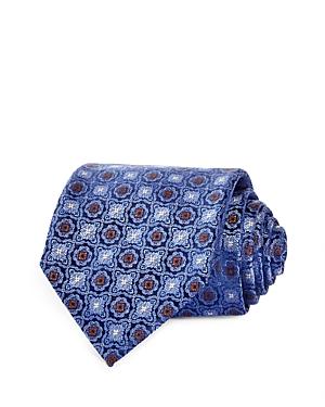 Canali Square Medallion Grid Silk Classic Tie