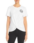 Karl Lagerfeld Paris Knit Knot Front Tee