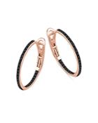 Bloomingdale's Black Diamond Inside Out Hoop Earrings In 14k Rose Gold, 0.50 Ct. T.w. - 100% Exclusive
