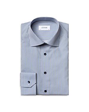 Eton Cotton Murine Glass Geo Print Contemporary Fit Dress Shirt