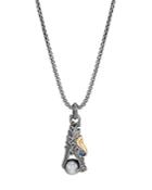 John Hardy Sterling Silver & 18k Bonded Gold Legends Naga Eagle Eye Bead Dragon Charm Pendant Necklace With Sapphire Eyes, 26