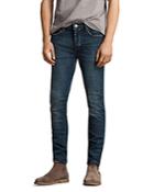 Allsaints Isotope Cigarette Slim Fit Jeans In Mid Indigo