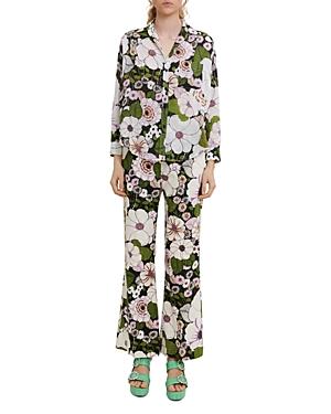 Maje Coflower Cotton Floral-print Shirt