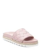 J/slides Women's Rollie Large Weave Espadrille Platform Slide Sandals