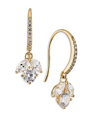 Nadri Prima Cubic Zirconia Cluster Drop Earrings In 18k Gold Plated
