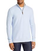 The Men's Store At Bloomingdale's Cotton Tipped Textured Birdseye Regular Fit Half Zip Mock Neck Sweater - 100% Exclusive