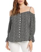 Karen Kane Printed Cold-shoulder Blouse
