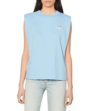 Sandro Zelian Extended Shoulder Tank Top