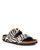 Birkenstock Women's Arizona Big Buckle Zebra Calf Hair Slide Sandals - 100% Exclusive