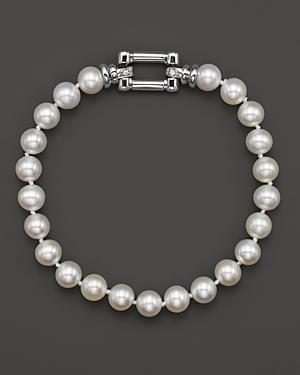 Cultured Freshwater Pearl Bracelet In 14k White Gold With Diamonds, 6.5mm - 100% Exclusive