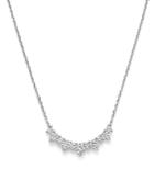 Diamond Graduated Pendant Necklace In 14k White Gold, .70 Ct. T.w.