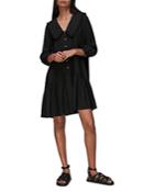 Whistles Ruffle Collar Trapeze Mini Dress