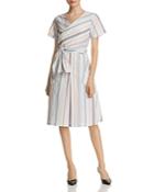 Boss Darap Striped Wrap-front Dress - 100% Exclusive