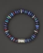 John Hardy Men's Bedeg Beaded Bracelet With Rainbow Calsilica