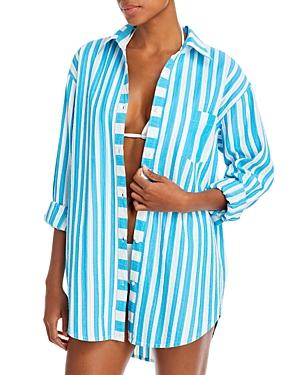 Solid & Striped The Oxford Striped Tunic Swim Cover-up