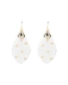 Alexis Bittar Crystal & Lucite Teardrop Drop Earrings