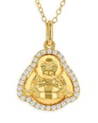 Moon & Meadow 14k Yellow Gold Diamond Buddha Pendant Necklace, 16-18