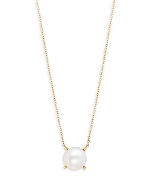 Bloomingdale's Freshwater Button Pearl Solitaire Pendant Necklace In 14k Yellow Gold, 18 - 100% Exclusive