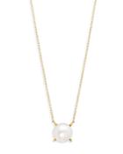 Bloomingdale's Freshwater Button Pearl Solitaire Pendant Necklace In 14k Yellow Gold, 18 - 100% Exclusive