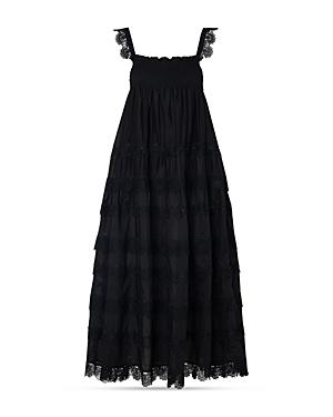Waimari Las Acacias Tiered Lace Trim Dress