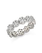 Diamond Cluster Eternity Band In 14k White Gold, 2.0 Ct. T.w.