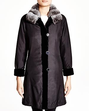 Maximilian Sheared Mink Reversible Coat With Chinchilla Collar - Bloomingdale's Exclusive