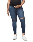 Good American Home Stretch Crop Skinny Maternity Jeans In Blue306