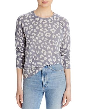Aqua Cashmere Leopard Print Sweater - 100% Exclusive