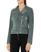 Reiss Grace Suede Biker Jacket